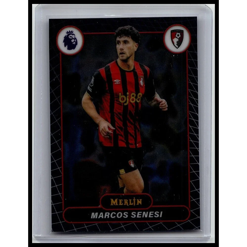 2026 Merlin Premier League Marcos Senesi #2 AFC Bournemouth Black Refractor #/10